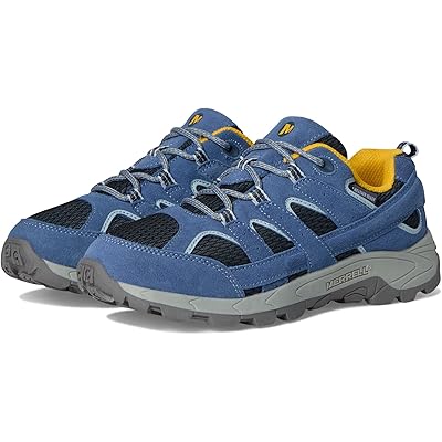 Мужские кроссовки Merrell Kids Moab KDZ WP (Little Kids/Big Kids) blue/grey