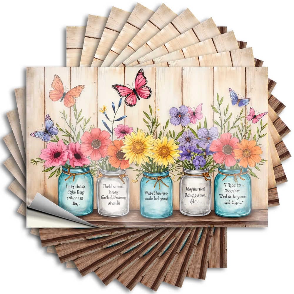 Bumper Motivational Space Room Decor Cover Floral Jar Arrangements with Inspirational Quotes - No Residue Decals for Sports(6X9CM)