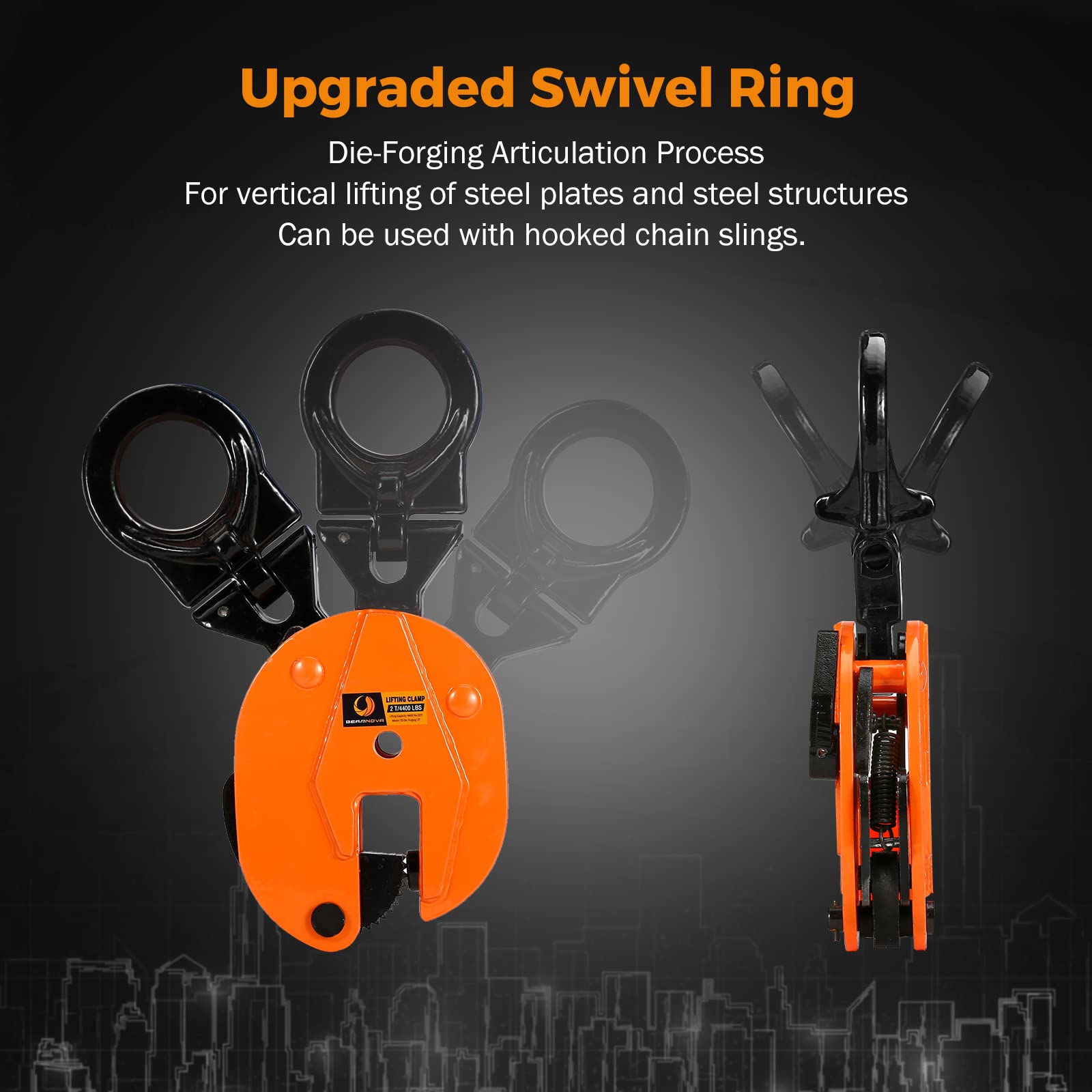 BEAMNOVA 2 Ton Lifting Clamp - Rotating Plate Gripper -8 BEAMNOVA 2 Ton Lifting Clamp - Rotating Plate Gripper -8