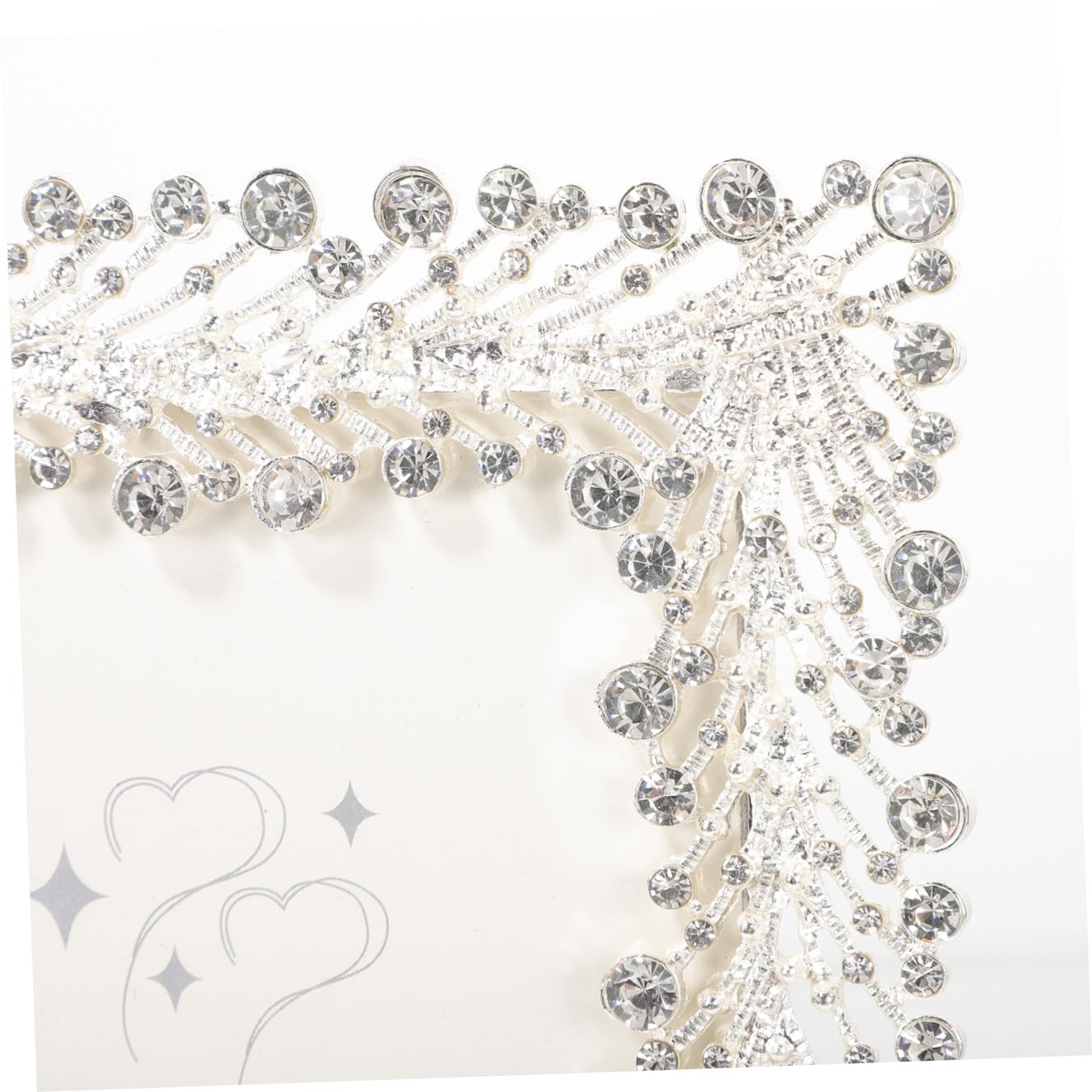 Strass Fotorahmen aus Zinklegierung und Glas für Hochzeitsfotos | Tischdeko für Shop und Wohnzimmer, Dekorativ, Schützt Aufnahmen, Einzigartiges Design in Schicker Eleganz