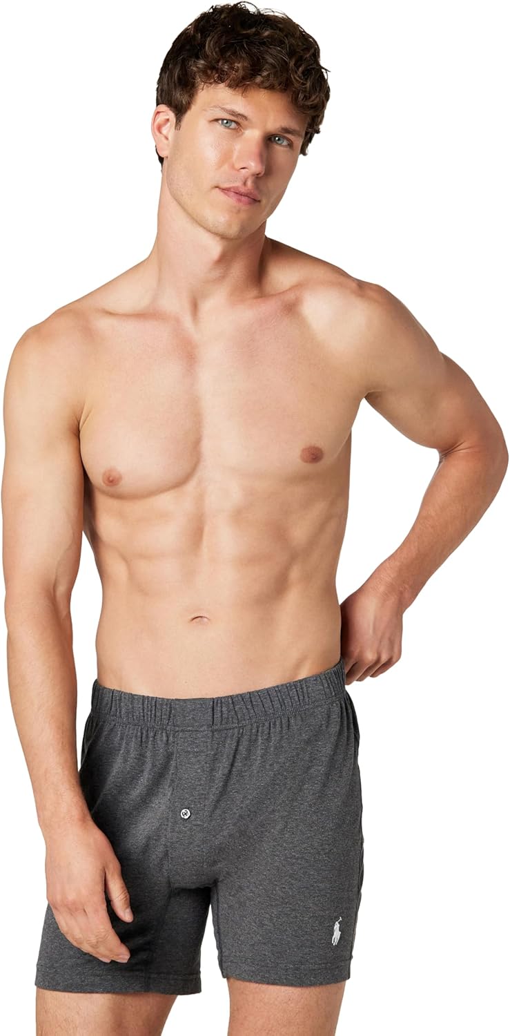 POLO RALPH LAUREN Men's Classic Fit Stretch Support Knit Boxer 3-pack