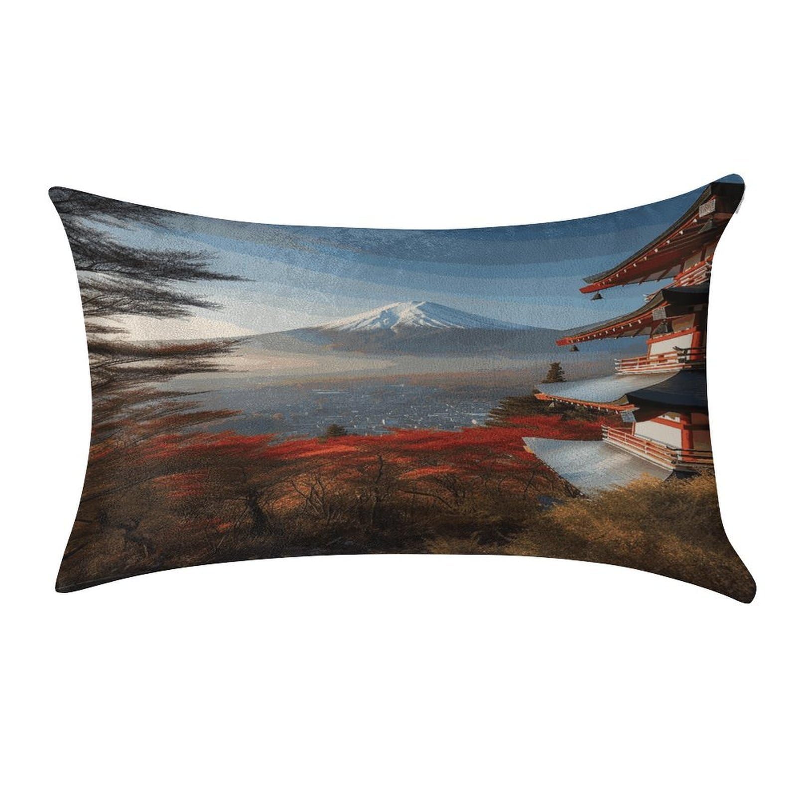 Fekiloot Style Japan Mount Fuji Landscape Pillow Covers Home Decor Pillow Cases