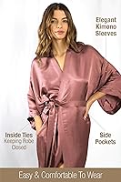 Vista 4 de Luxury Artisan Silk Robes For Women, Washable Pure Silk Kimono For Women Short