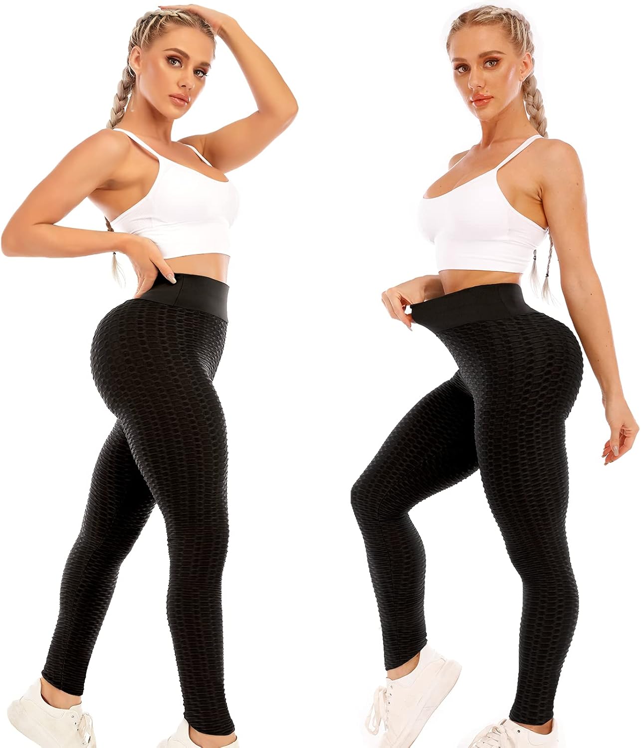 ViCherub Leggings for Women Scrunch Butt Lifting TIK Tok Yoga Pants Peach Lift High Waisted, Workout Tummy Control Tights : Sports & Outdoors