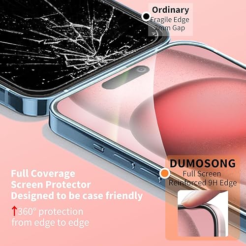 Miniatura 3 de Protector de pantalla para iPhone 15, protección ocular antirreflejos, alta transmisión HD, fácil de instalar, 15 6.1" con 9H inastillable y a