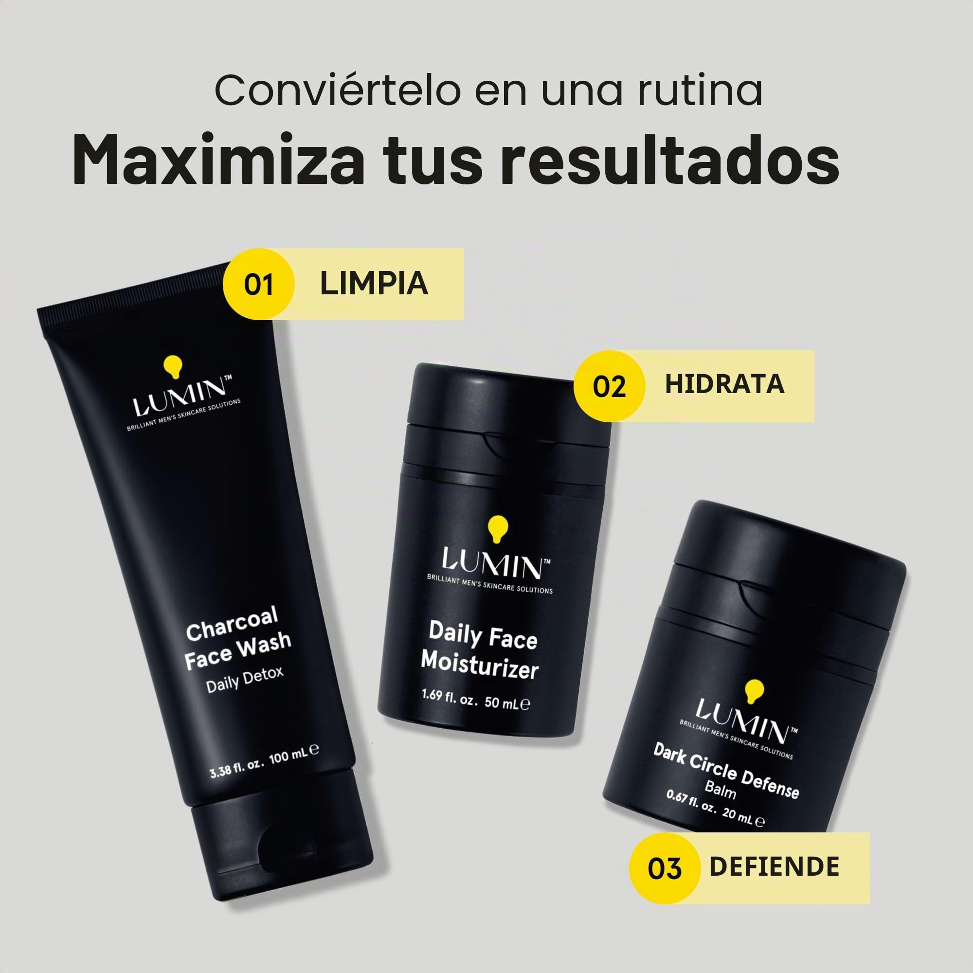 LUMIN - Bálsamo Hidratante Ultra Hidratante - Bálsamo Facial Fortificante para Hombres 2 oz (59 ml)