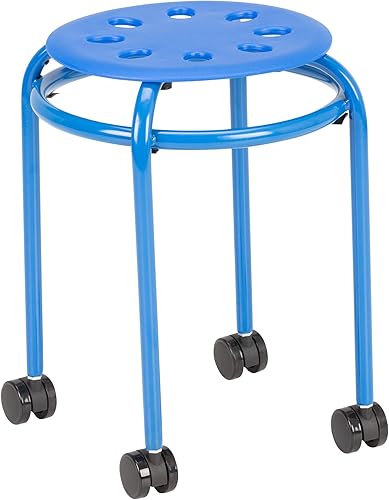 Miniatura 5 de Taburetes apilables móviles coloridos con ruedas, taburetes apilables para niños, asientos flexibles portátiles para el hogar, oficina, aulas,