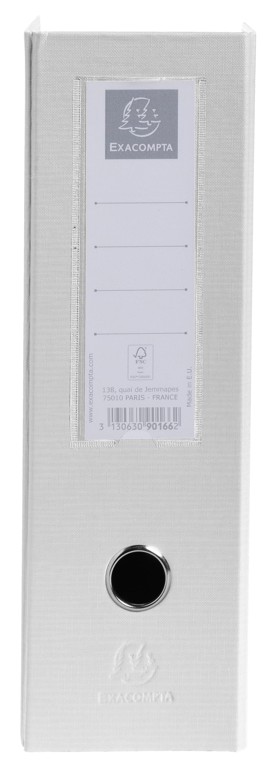 Exacompta - Rif. 90166E - Cartone da 10 portariviste in cartone extra rigido rivestito in plastica consegnati smontato, dorso 10 cm, dimensioni 25 x 31 cm, per formato A4, bianco