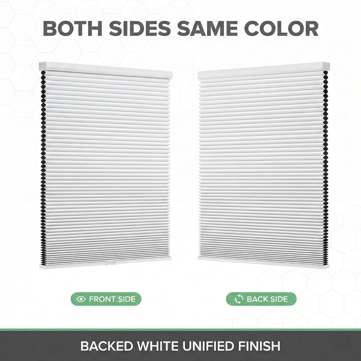I Inch Cell Shades Cordless Cellular Shades for Windows Blackout Window Shade Honeycomb Blinds for Bedroom, RV, Living Room. White, 94" W x 70" H