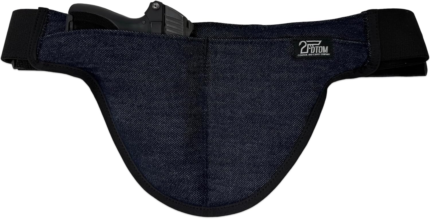 Medium - DTOM Denim Possum Pouch Crotch Carry Holster