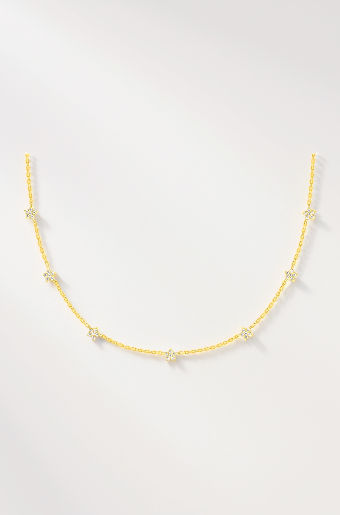 925 Anushka Sharma Golden Star Constellation Necklace |Necklace to Gifts for Women & Girls | With Certificate of Authenticity and 925 Stamp | 6 Months Warranty