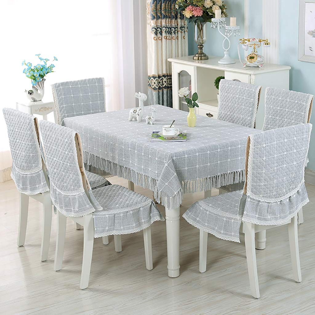 Nappe rectangulaire en coton et lin gray S WENJUN