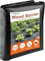 Vista 9 de AMAGABELI GARDEN & HOME Tela de barrera de malezas de 4 pies x 100 pies, tela de jardín de 3.2 onzas, resistente para el control de malezas