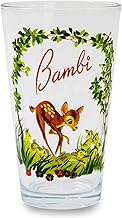 Bambi Storybook Scene 16-Ounce Pint Glass | Traditional Beer Mug Glass Tumbler For Liquor, Beverages, Pub Drinks | Home Barware Decor, Housewarming Kitchen Essentials, Cute Gifts