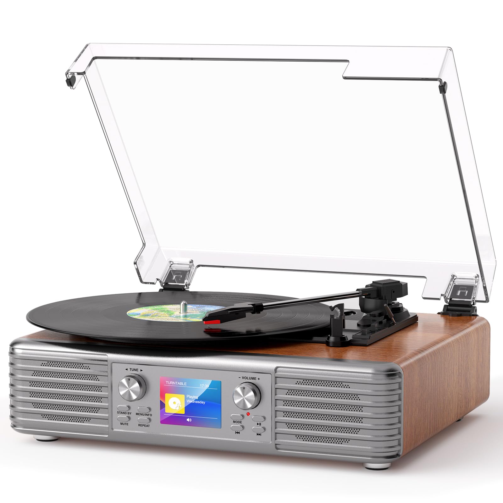 Amazon.com: Vintage Vinyl Record Player with Stereo Speakers, 3
