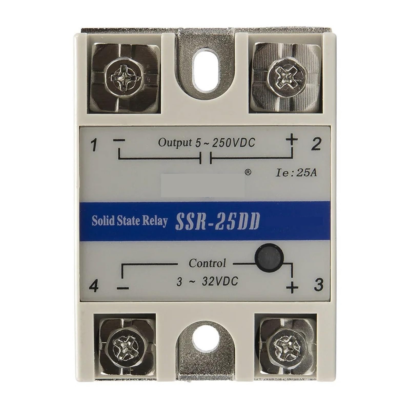 Relais statique de puissance CC à CC 25 A SSR-25DD monophasé 250V