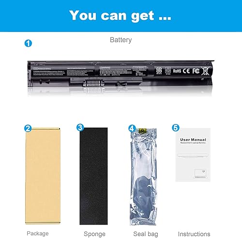 Miniatura 7 de VI04 VI04 - Batería para portátil HP 756743-001 756744-001 756478-851 756478-422 756478-421 Pavilion 15-P030NR 15-P390NR 15-P214DR X 43-F4 15DX