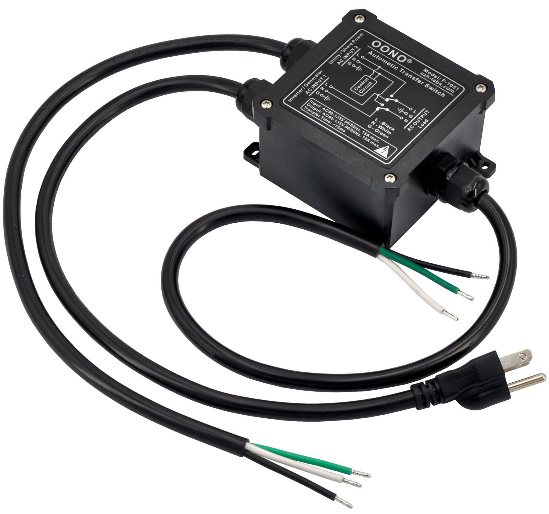 Amazon.com: AC120V 15Amp Automatic Transfer Switch, ATS Auto
