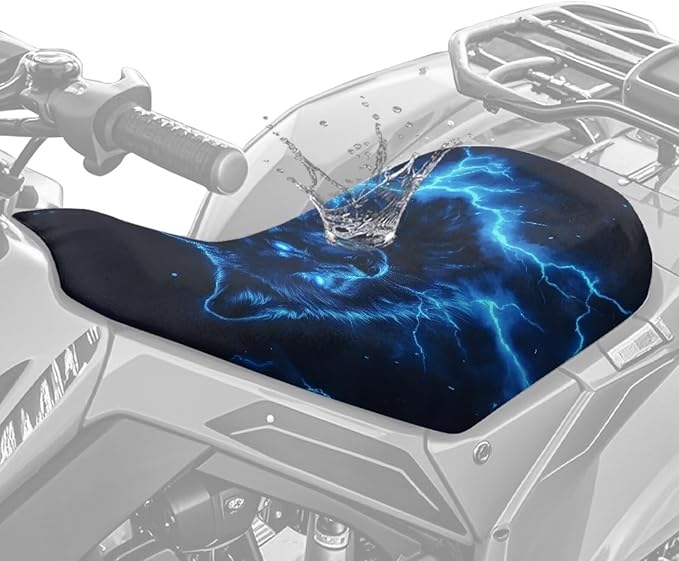 One Black Foam ATV Seat Cover Cushion 53X19cm Universal 4 Wheeler - Foto 9