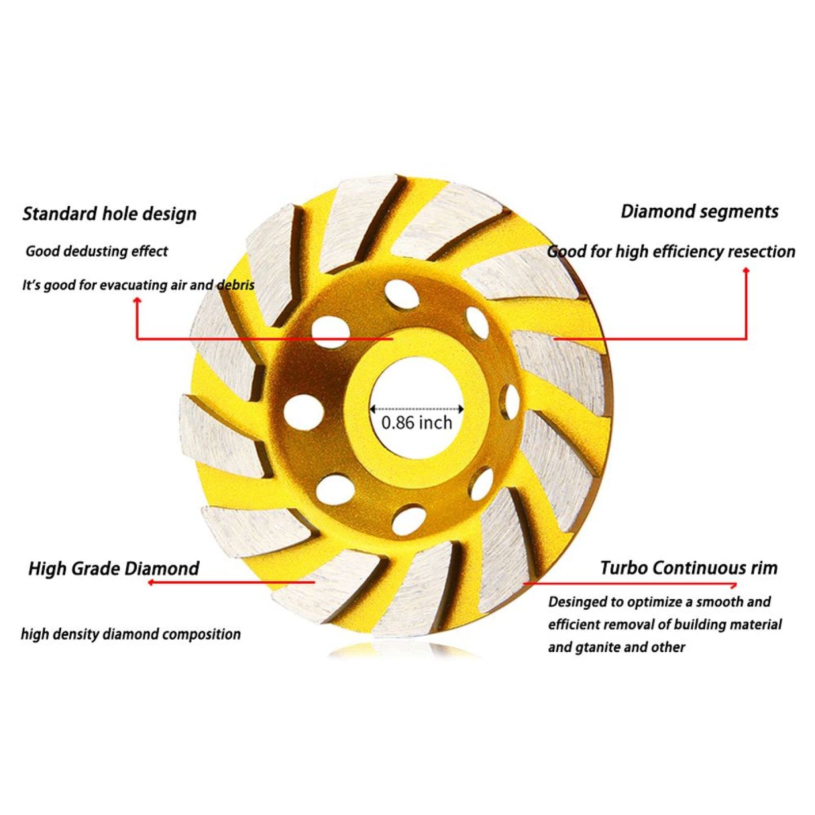 Diamentowa tarcza szlifierska， Diamentowa tarcza tnąca 115/125 mm Ultracienka wielofunkcyjna stal stop żelaza diamentowa tarcza tnąca do metalu ostra tarcza szlifierska do lutowania(115mm Style2)