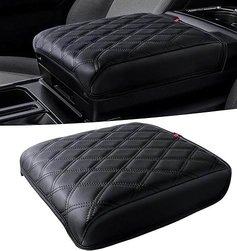 Miniatura 51 de Funda de consola central para Ford F150 F250 F350 F450 F550 2015-2025 con asiento de salto 40/20/40, cubierta de consola central de piel sintética