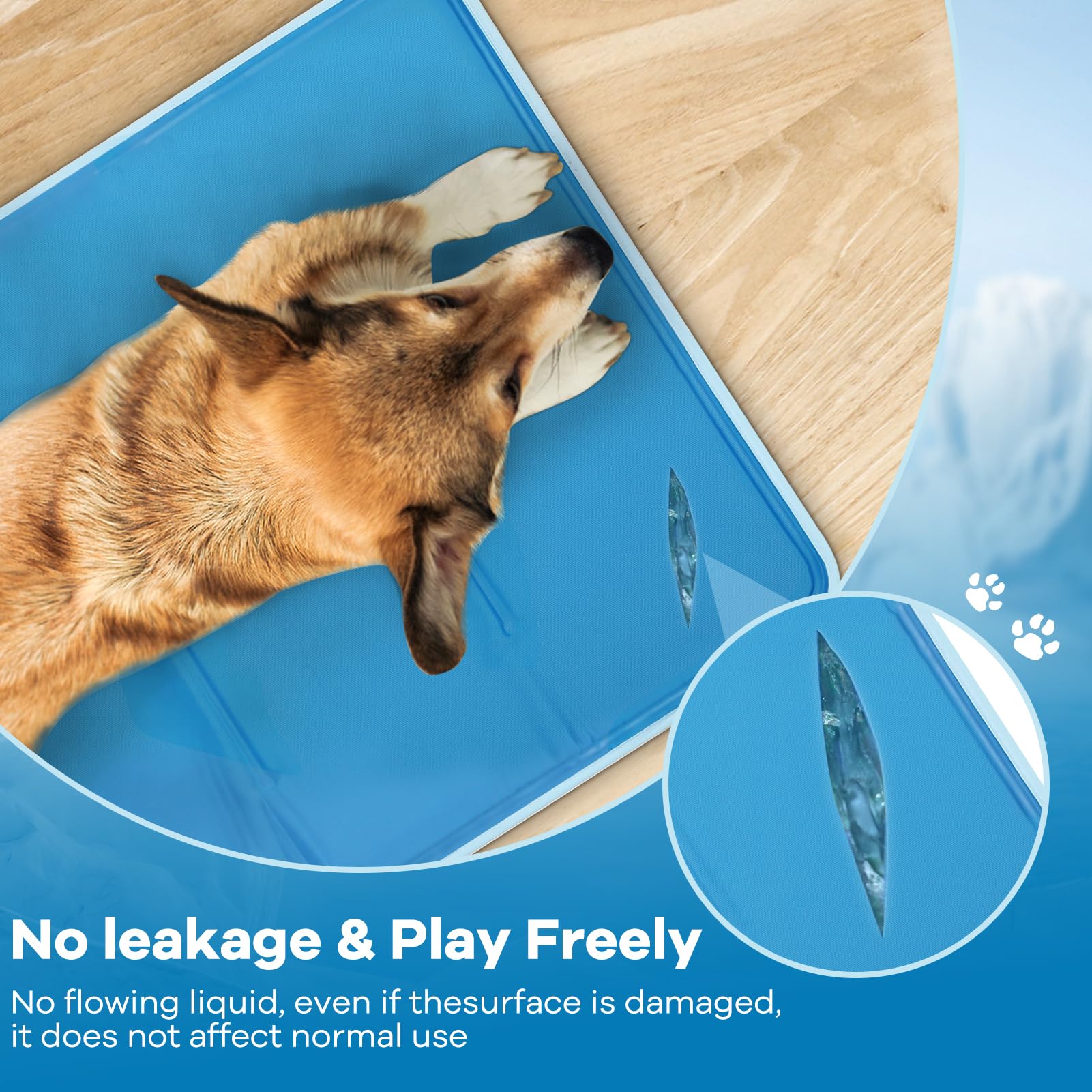 Bamda Dog Cooling Mat 90 x 50cm, GRS Certified- Upgrade Materials- Non-Toxic Solid Gel - Image 4