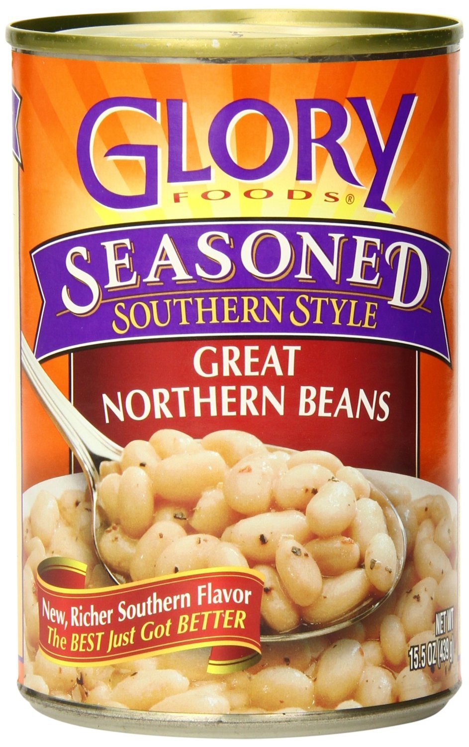 Glory Foods, Great Northern Beans, 15.5oz Can (Pack of 6)