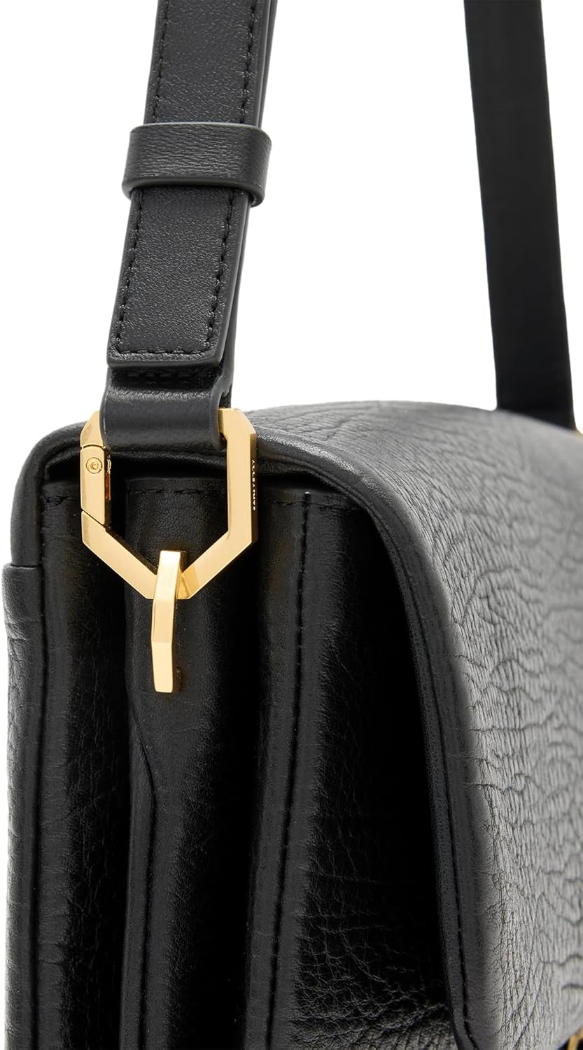 AllSaints Women's Handbags Ondine Grain Shldr Black