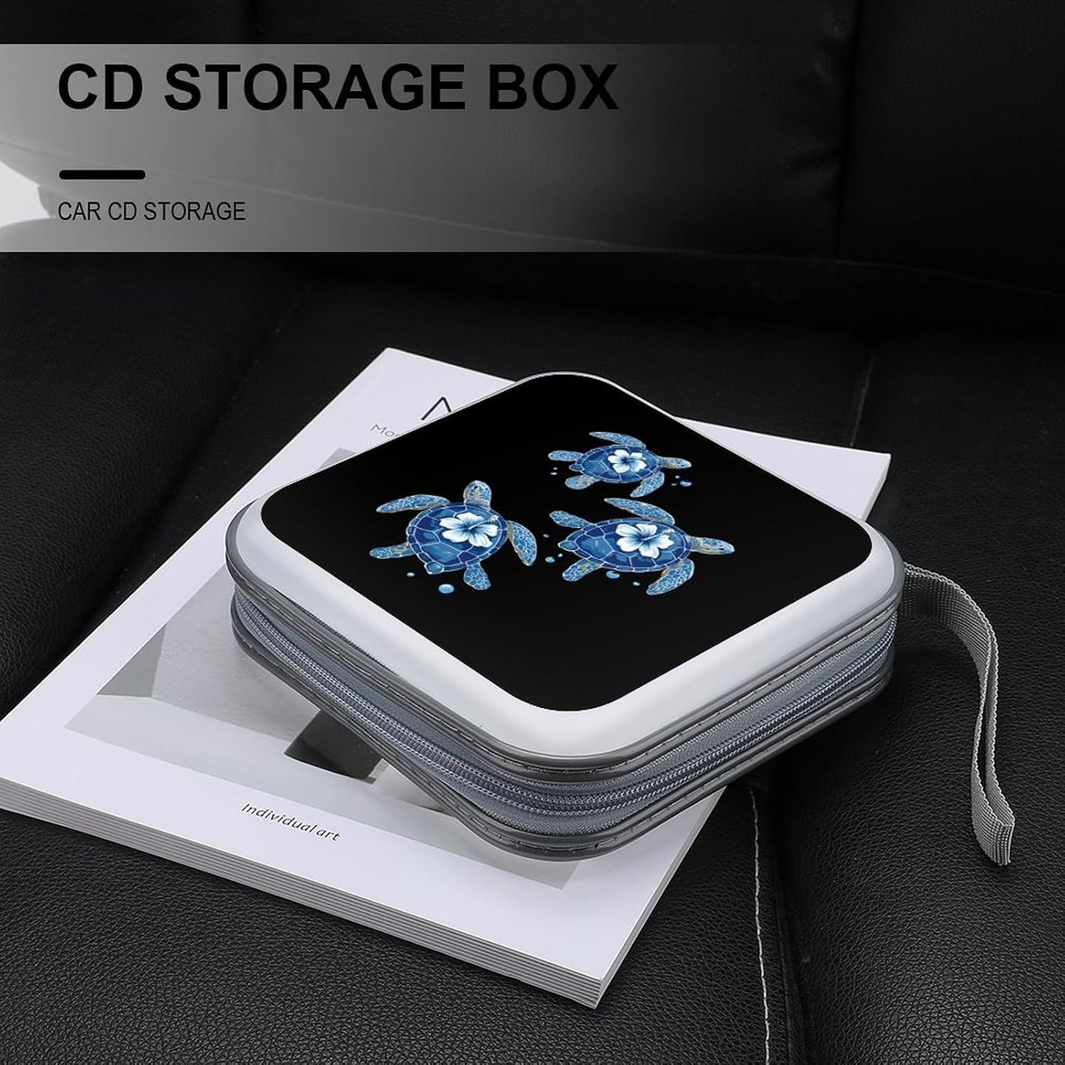 Hawaiian Hibiscus Turtles CD Case Wallet Portable DVD Holder Organizer Box image 5