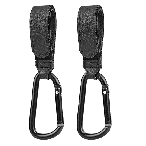Ganchos para cochecito para bolsas colgantes y compras ganchos universales accesorios para cochecito y coche o carrito de compras, color negro