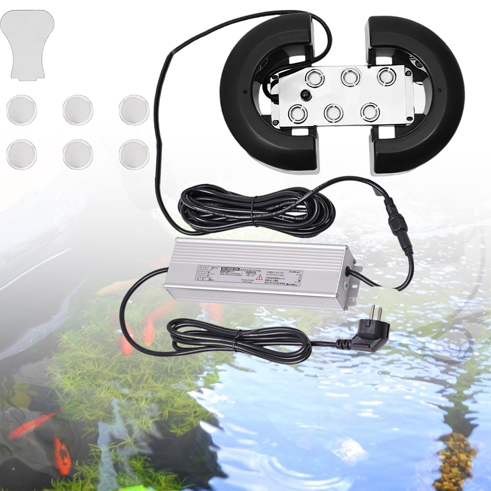 Ultraschall Nebelmacher 6 Kopf 250W 6L/H Wasserdichtes Netzteil Schweres Nebelgerät