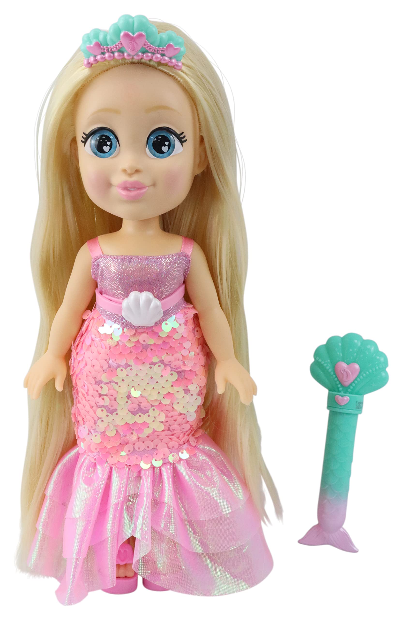 Love Diana Feature Mermaid Magic Doll, Multi Color, 13 inch , ‎20916 Multicolor