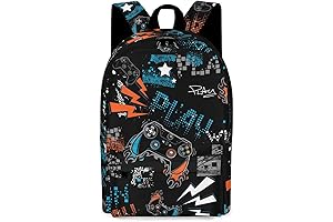 D-WOLVES Backpack for Gamers with Video Game Weapon Pattern