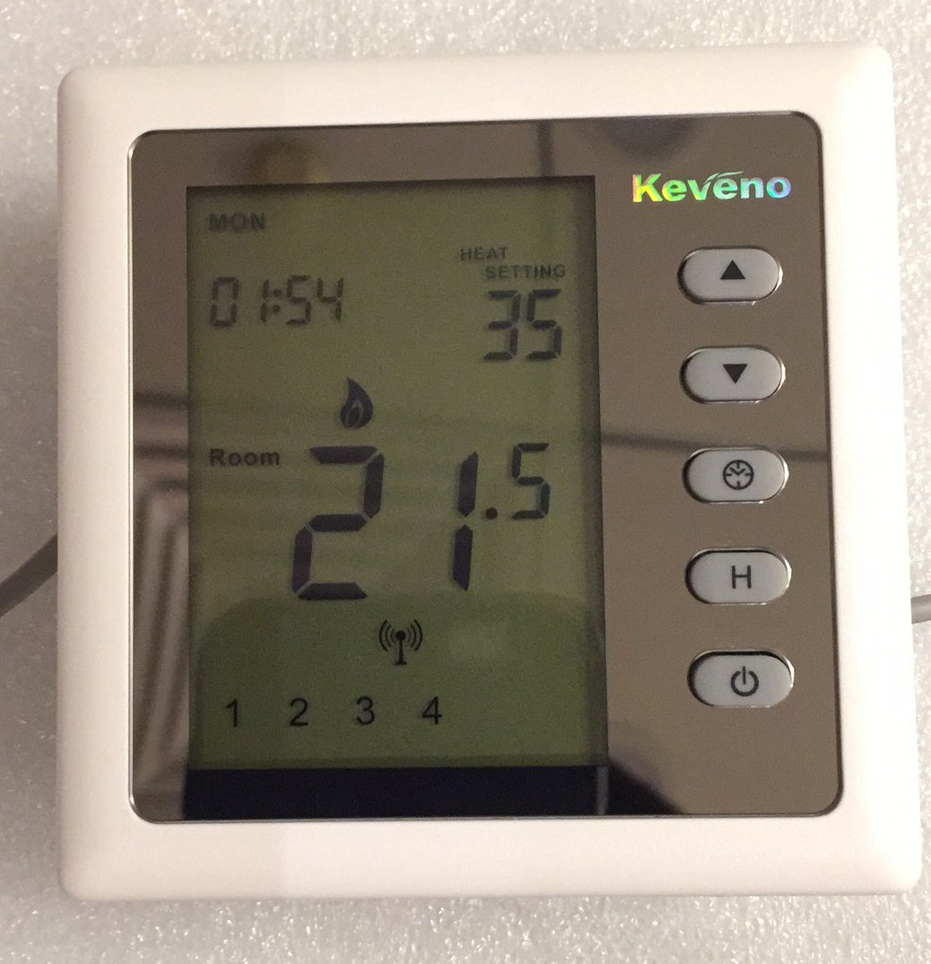 Keveno Blue T302hab-N Thermostat For Hydronic Heating System With Built-In Modbus Protocol ( Backlight)
