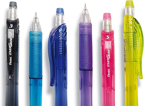 Miniatura 7 de Pentel EnerGize-X - Portaminas (0.020 in), barril verde claro, caja de 12 (PL105K)