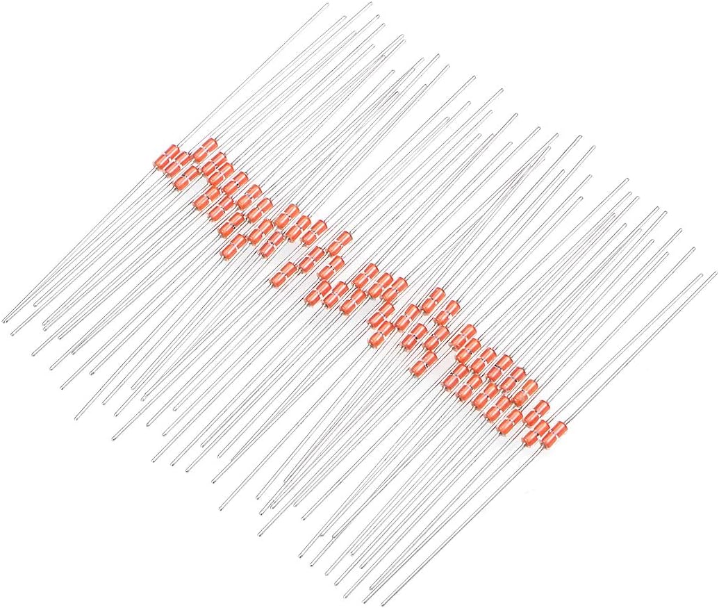 50pcs 10K Ohm NTC Thermistors Resistors, MF58 3950B 1% Thermistor Temperature Sensors