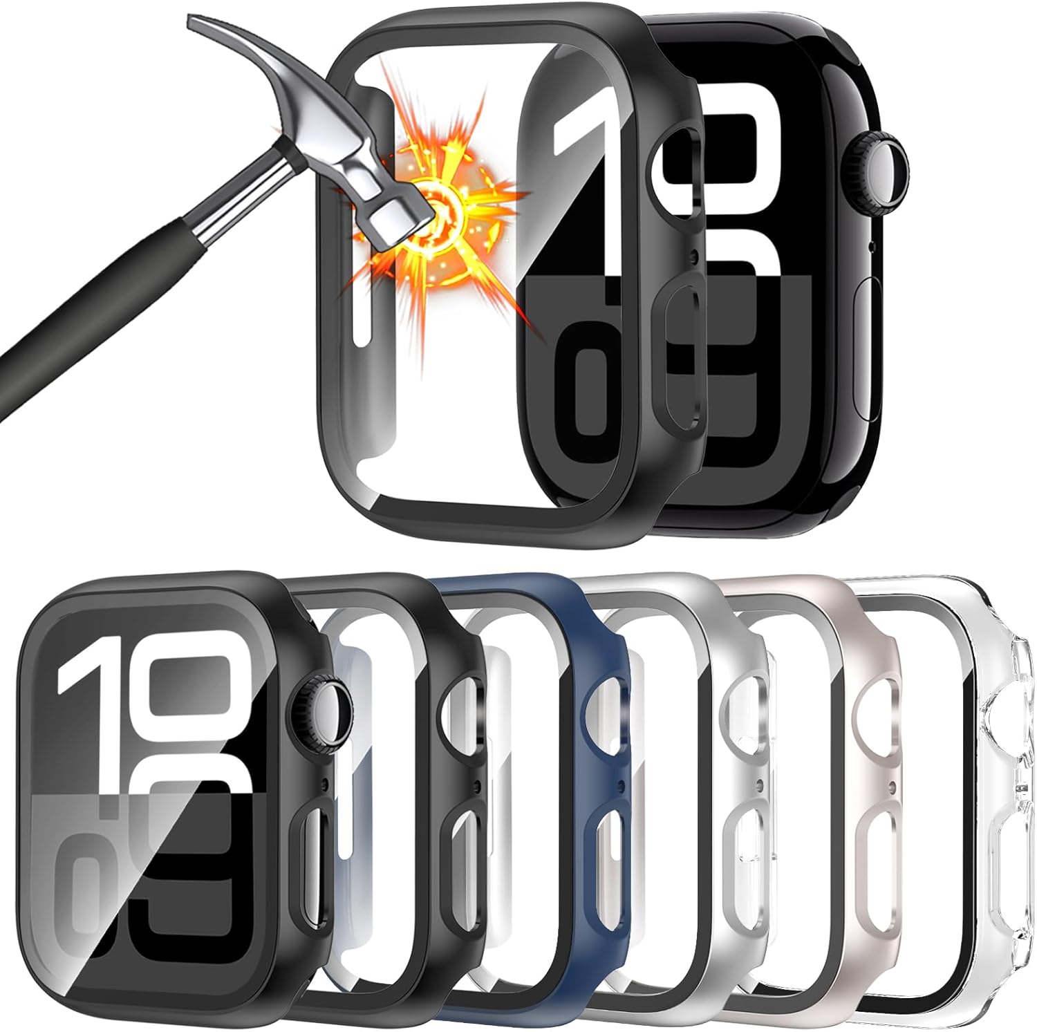 [6 Pack] Case for Apple Watch Series 10 46mm Screen...