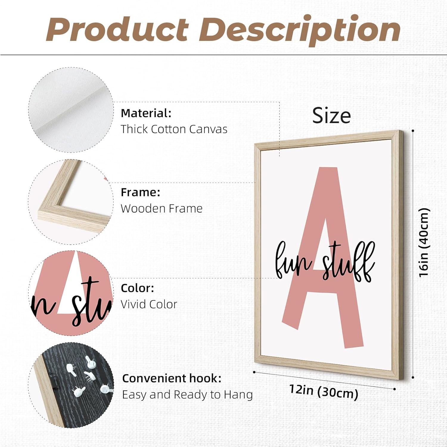 Kids Playroom Wall Art Boys Room Wall Decor Childrens Playroom Canvas Prints Baby Boy Kids Room Poster Decor Toddler Nursery Print Artwork Let'S Play Sign 12x16 Inch Set of 4 Wooden Framed