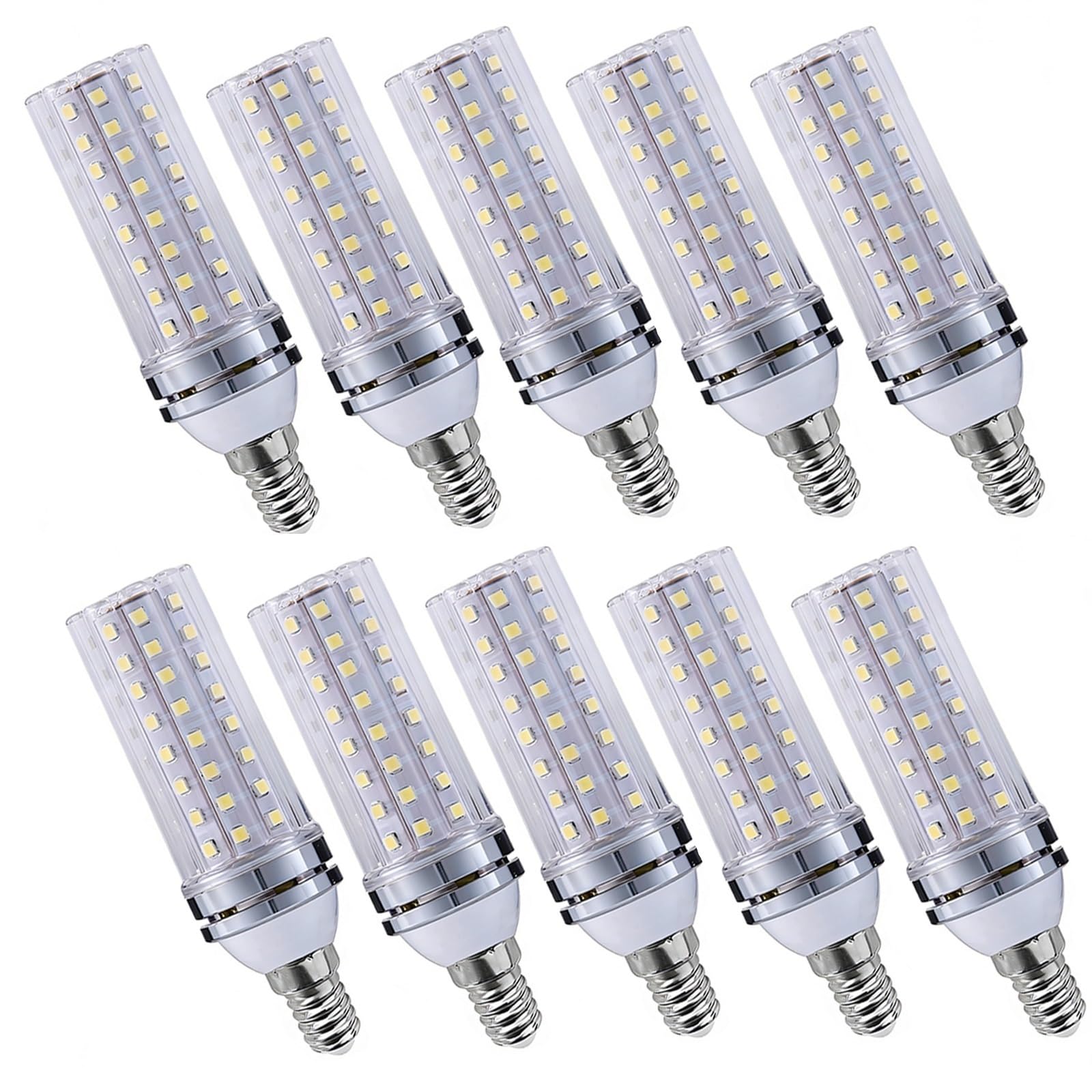 E14 Bombillas LED 16W Equivalente 160W Casquillo SES Pequeño Edison Ahorro Energético (CRI>80) 1600LM Sin Parpadeo No Regulable Para Araña Pared Techo(Natural White 4000K,10 Pack)