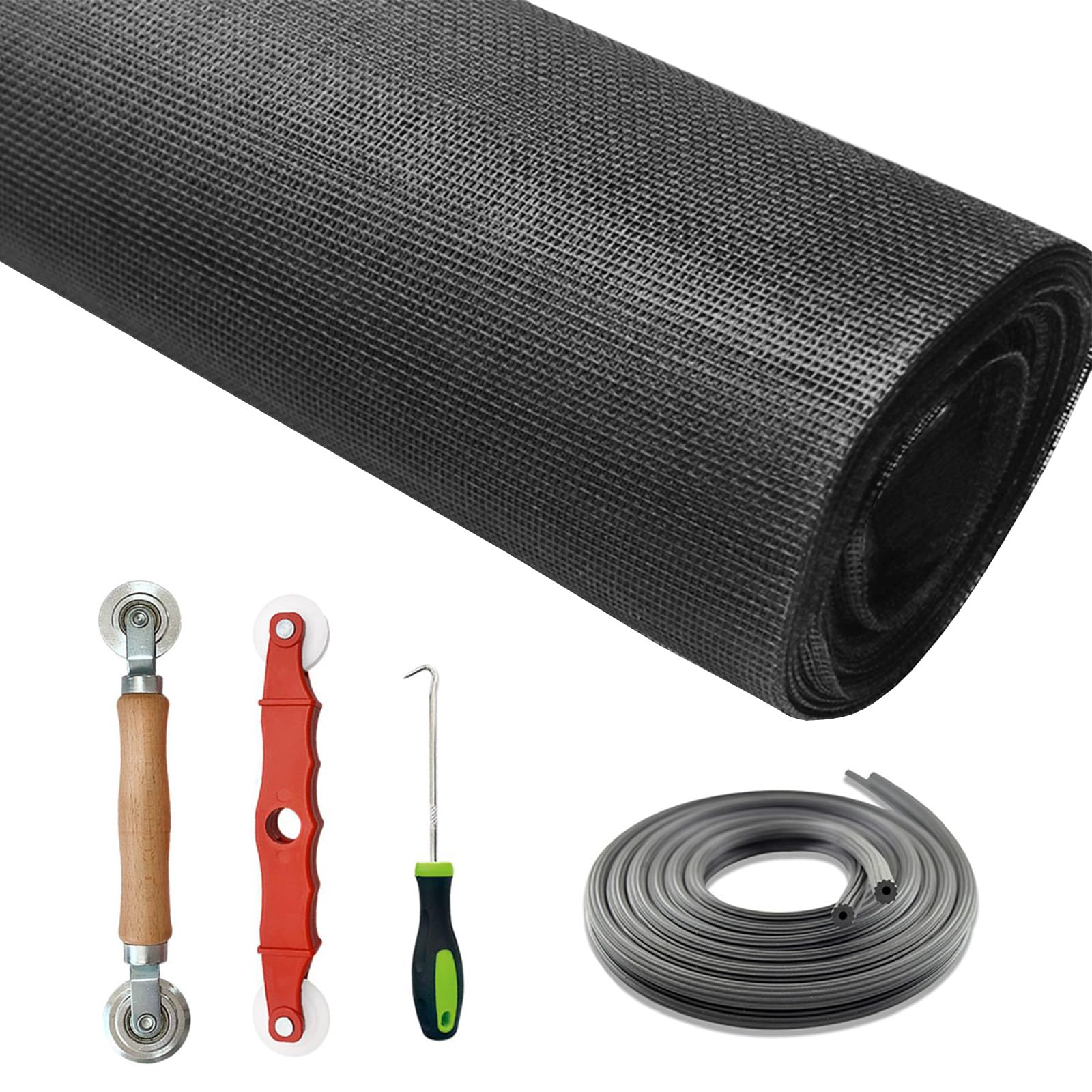 Filet anti-mouches 1,5x2m découpable avec kit de réparation pour fenêtres