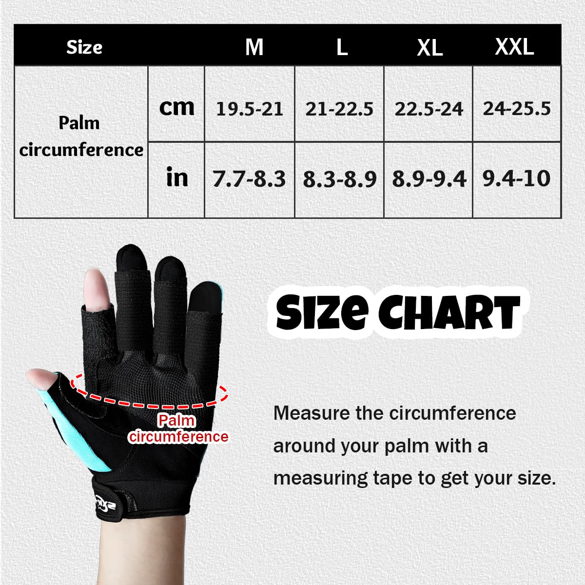 Guanti da Vela Uomo - Guanti Windsurf Estivi Donna, Per Kayak, Nautica, Barca, Resistente All'usura, 3/4 Dita (Misurare la circonferenza del palmo prima di ordinare)
