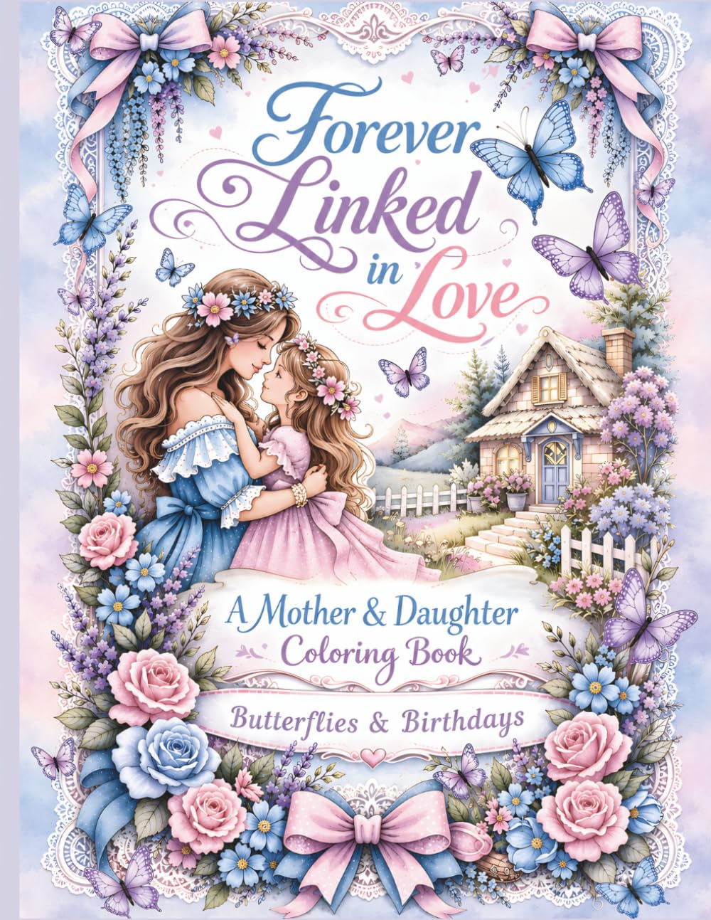 A Mother & Daughter Coloring Book; Butterflies & Birthdays: Sweet Moments to Color Together – A Whimsical Princess Butterfly Birthday Coloring Book ... a Mother and Daughter Sharing a Special Day