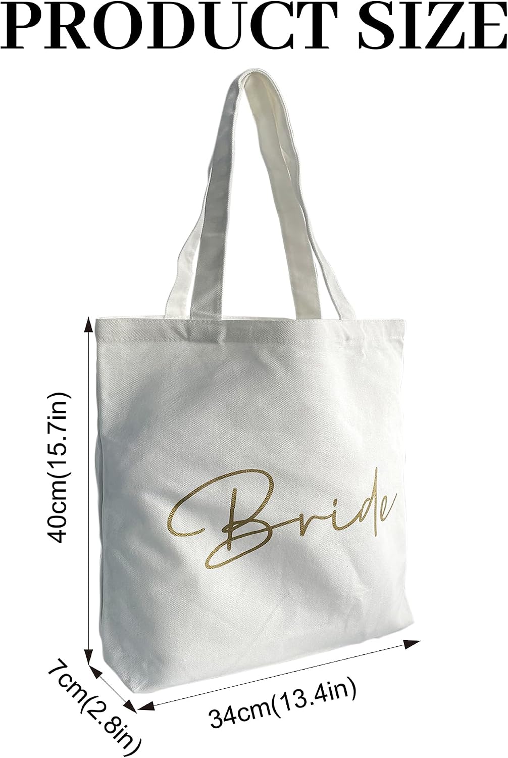 LADY & HOME 6pcs Bachelorette Party Tote Bag, Bride Bridesmaid Cotton Tote Bag for Wedding Gifts
