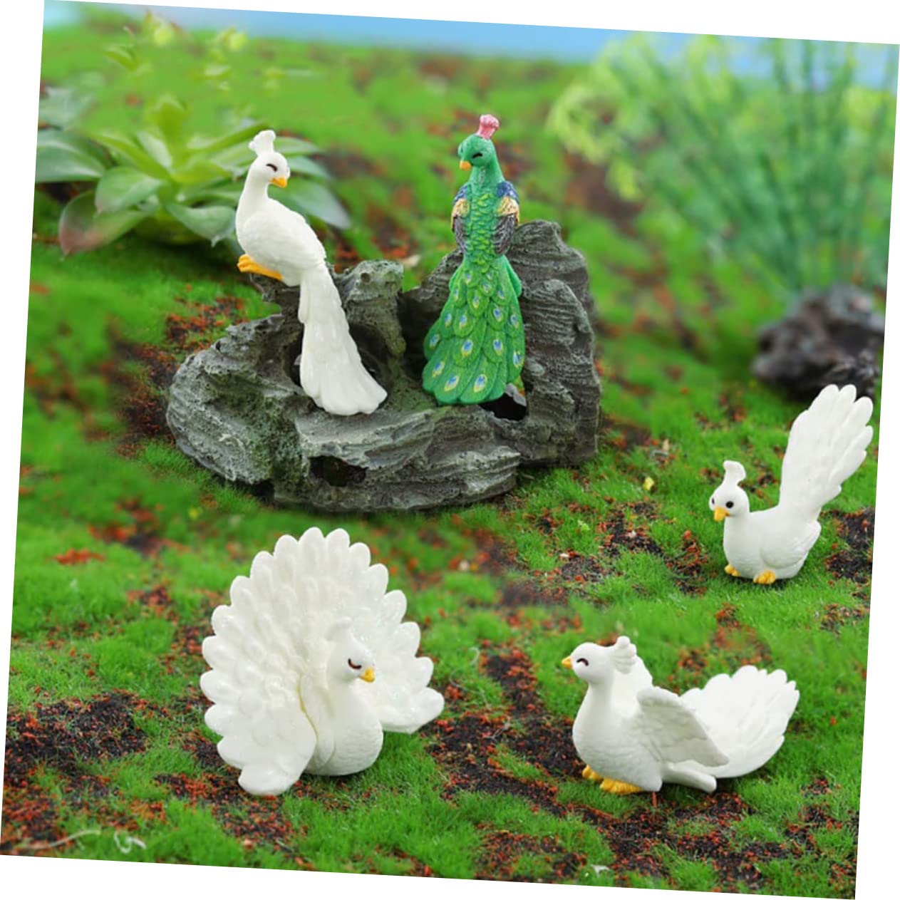 U-Zimikee 150 Pcs Mini Resin Animals Miniature Animal Figurines Small Tiny Animal Figures Bulk for Fairy Garden Décor Micro Landscape Ornaments Dollhouse Craft Accessories