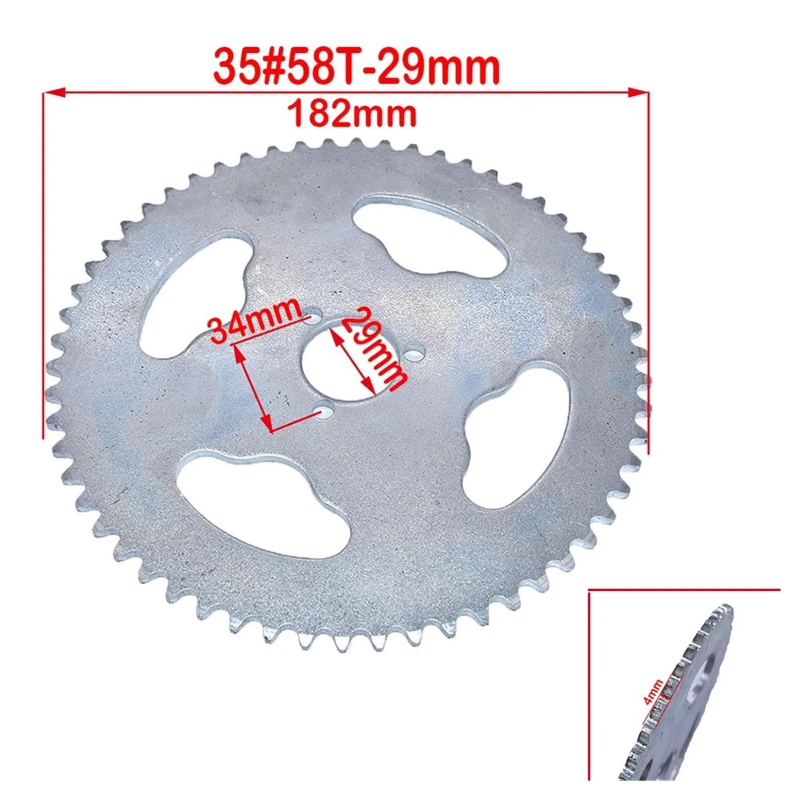 Pignon Arrière De Chaîne #35 40 65 70 75 Dents Pour Go Kart ATV Chariot Dirt Pit Bike Pignon de Chaîne Arrière moteur Pignons