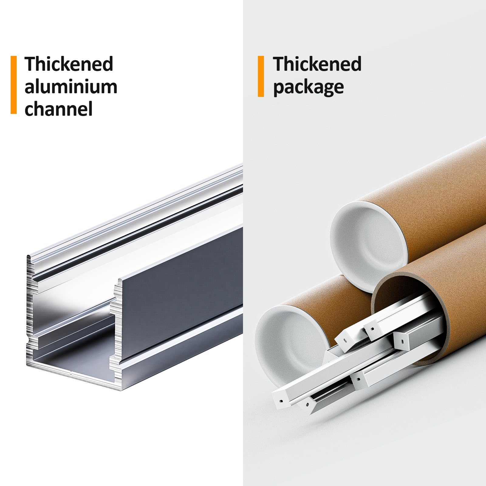 LED Aluminium Profil 10 x 2m(20m) Aluminium Oberflächenprofil für LED Streifen bis 15mm Breite mit milchweißer PC Abdeckung und Zubehörset(SP33)