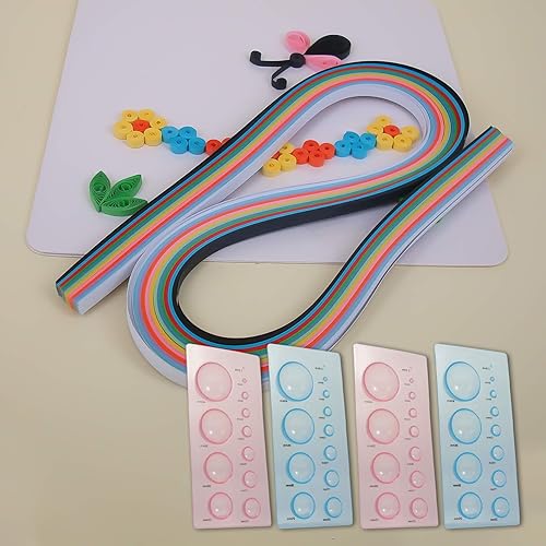 Miniatura 3 de ARTIBETTER 4 piezas de papel Quilling molde plástico Quilling herramientas 3D medias bolas molde para proyectos de manualidades DIY