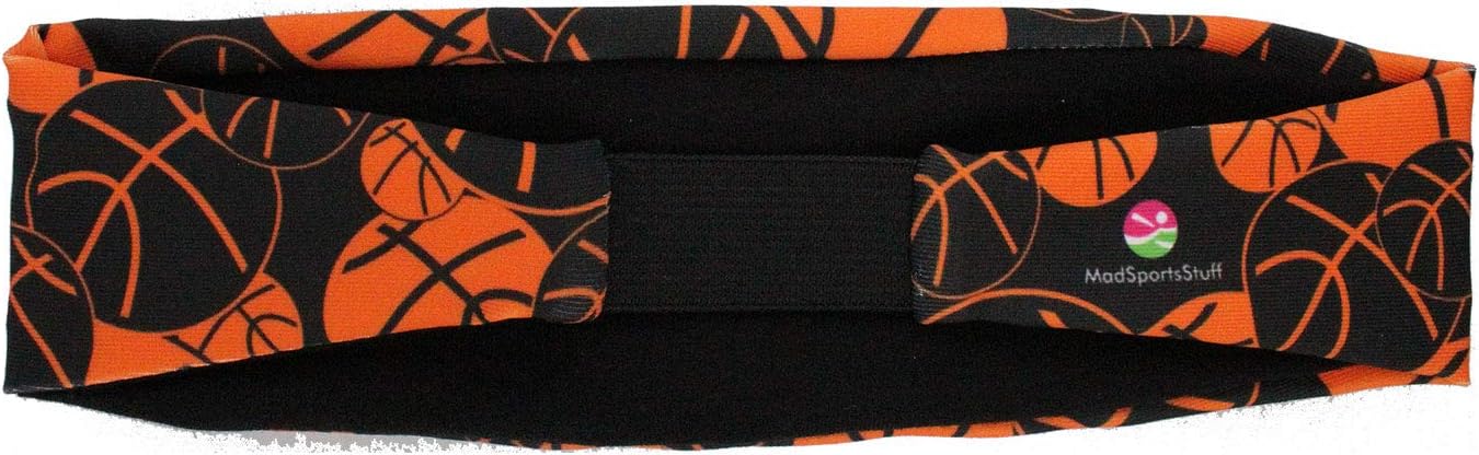 Crazy Basketball Headband with Basketballs (Black/Orange, One Size) : Sports & Outdoors
