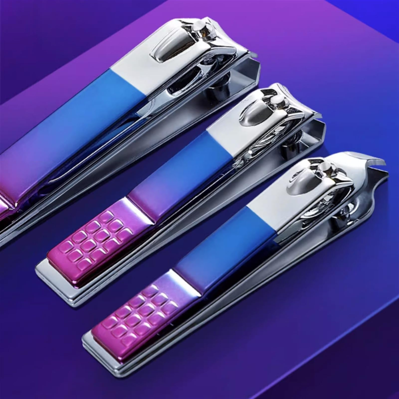 Kit de manicura profesional de acero inoxidable, juego de aseo de 13 piezas con estuche de viaje para el cuidado de las uñas