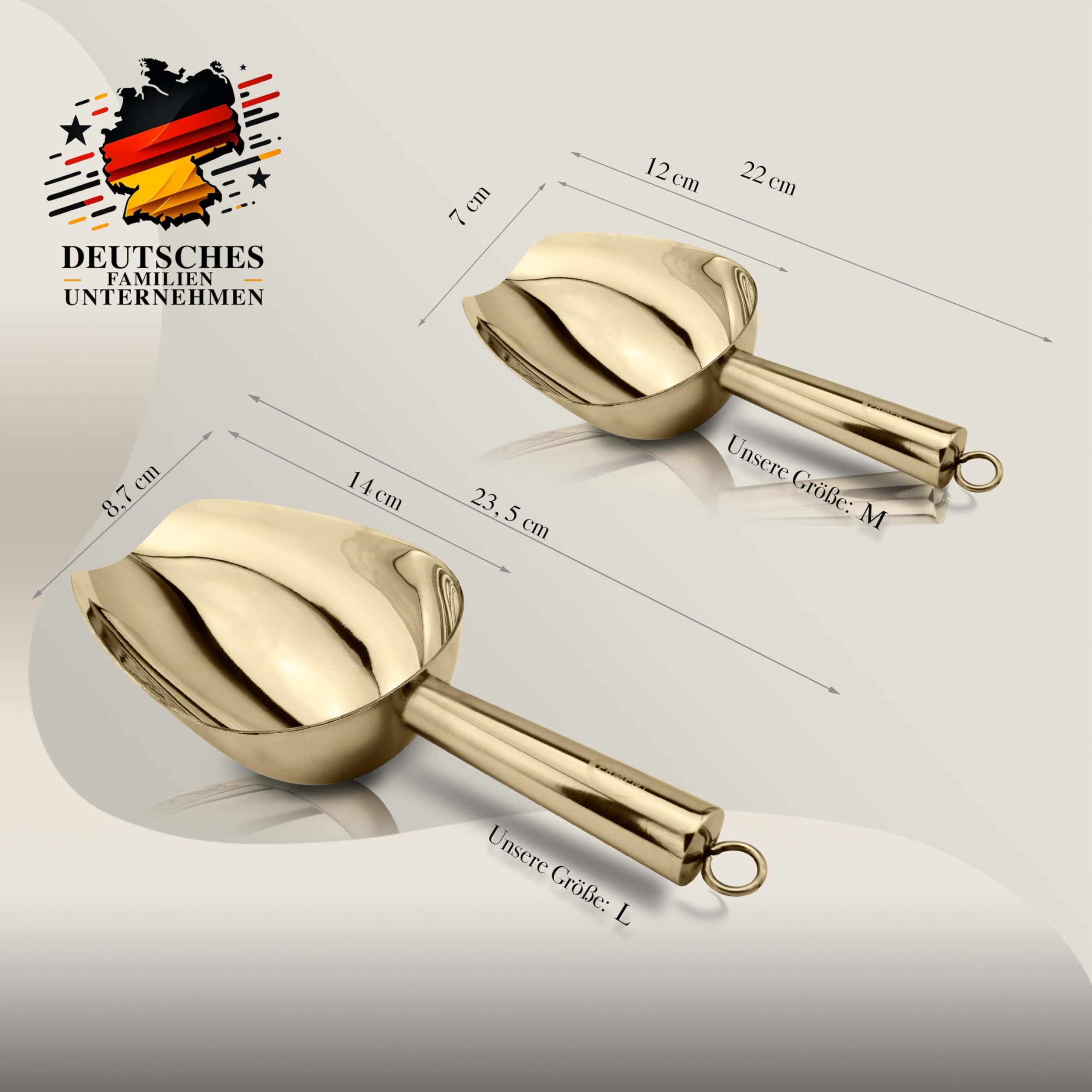 Pala In Acciaio Inox Per Farina, Ghiaccio E Caffè - Nera, Compatta E Antiruggine - Foto 3